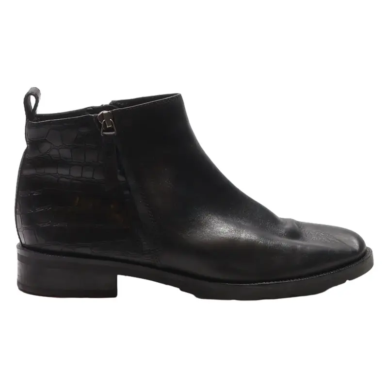 GEOX Chelsea Boots Black Leather Womens UK 6