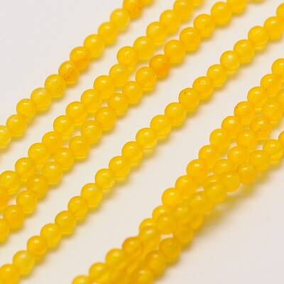 Natural White Jade Round Bead Strands