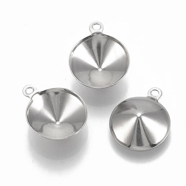 Tarnish Resistant 201 Stainless Steel Pendant Rhinestone Settings