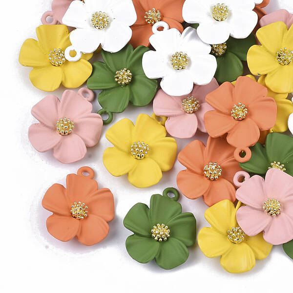 Spray Painted Alloy Pendants