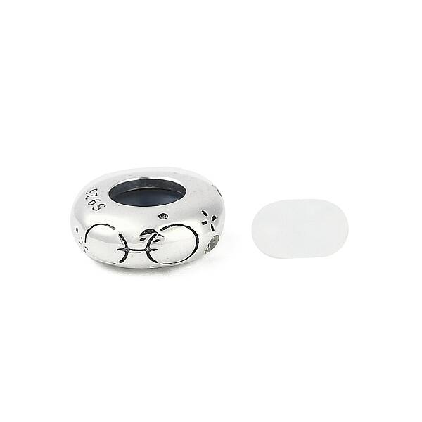 925 Sterling Silver Colorful Cubic Zirconia European Beads