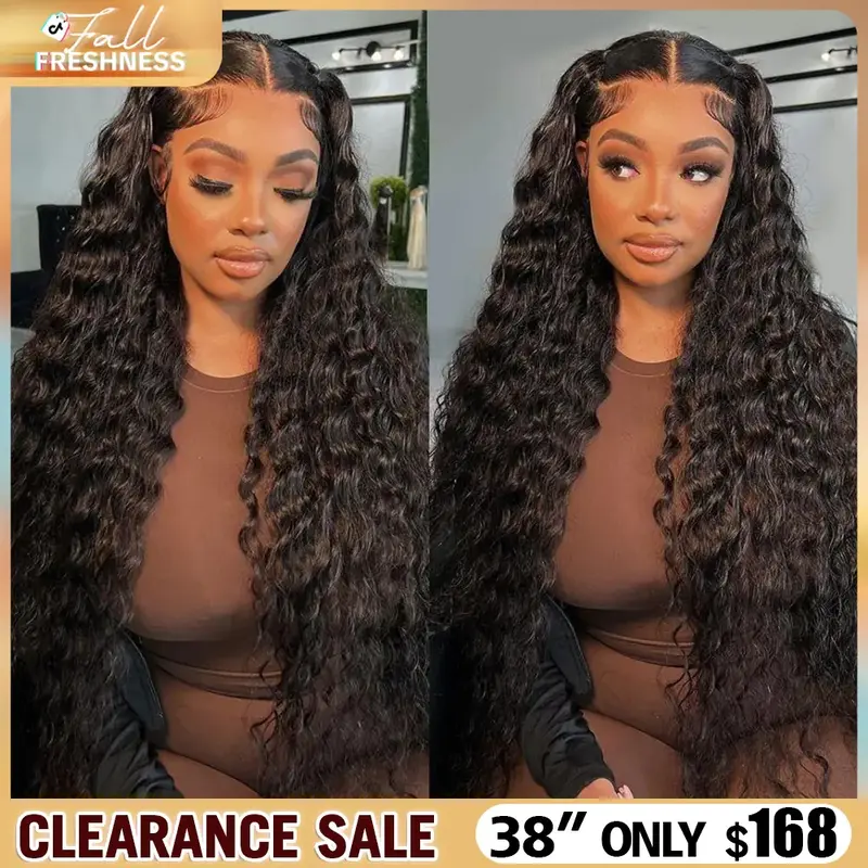36inch 38inch Deep Wave 13x6 Lace Frontal Wig Deep Curly Human Hair Wigs For Women Brazilian 13x4 Water Wave Lace Front Wig P...