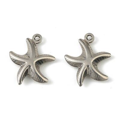 304 Stainless Steel Pendants. Starfish Charm