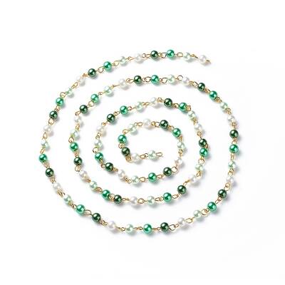 Handmade Glass Pearl Round Beaded Chains