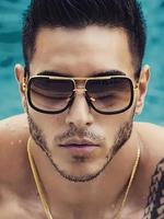 Street Style Summer Sunglasses, Men's 2024 Summer New Glasses, Trendy Square Frame Sunglasses for Everyday Use, Cool   Stylis...