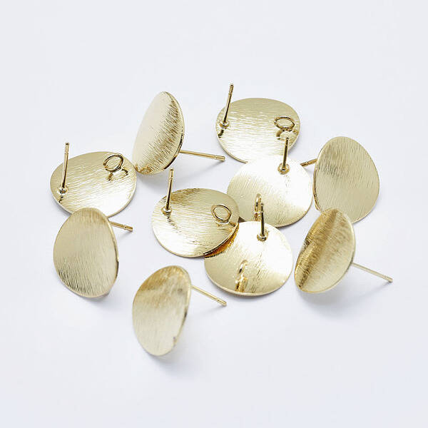 Electroplated Brass Stud Earring Findings