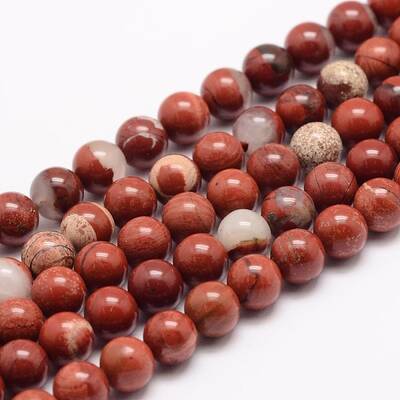 Natural Red Jasper Bead Strands