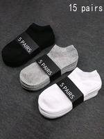 Men's Solid Color Ankle Socks, Plain Casual Simple Comfy Breathable Low Cut Socks, Socks for Men, Socks for Summer, Socks Set...