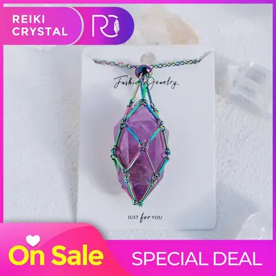 Metal Mesh Necklace Ornament Necklaces Cord Pendant Rack Holder for Gemstone Crystal,Aura