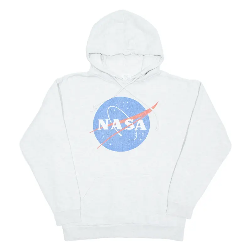 Nasa Mens Grey Hoodie USA L