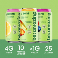 Be Amazing Daily Greens Drink | 10 organic fruits & vegetables | 4g of prebiotic fiber | Pink Lemonade, Peach Mango,  Mixed B...