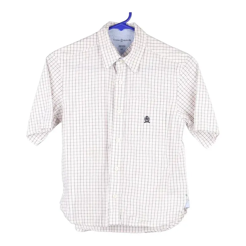 Age 9 Tommy Hilfiger Short Sleeve Shirt - Small White Cotton