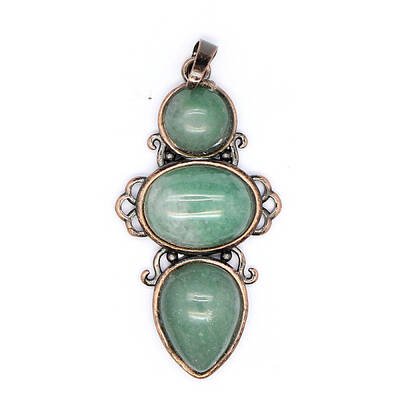 Retro Natural Aventurine Pendants