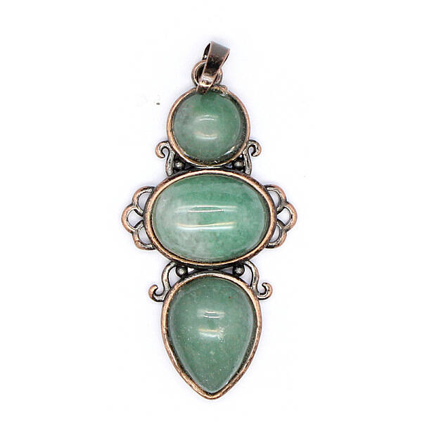Retro Natural Aventurine Pendants