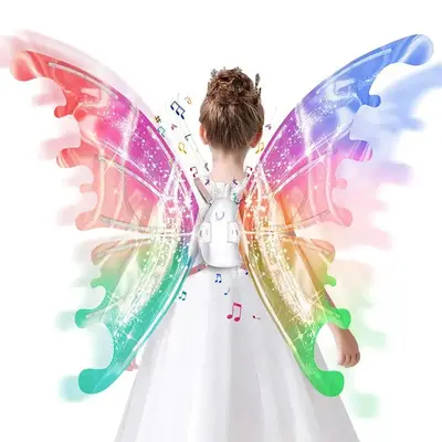 LED Light Up Butterfly Wings, 1 Count Battery Powered Colorful Glowing Butterfly Wings, Novelty Lighting for Party, Festival ...