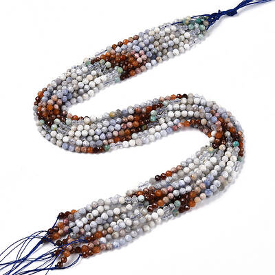 Natural & Synthetic Mixed Gemstone Beads Strands