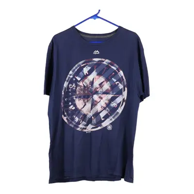 Seattle Mariners Majestic MLB T-Shirt - XL Blue Cotton