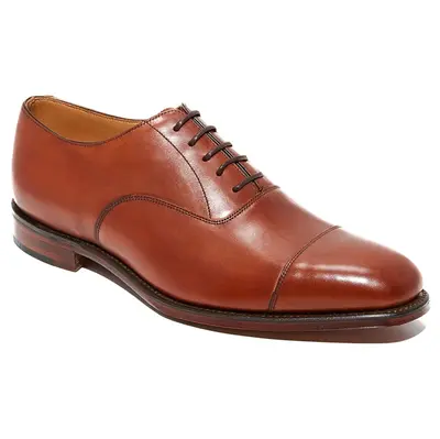 Loake Aldwych Leather Men's Lace Up Shoes - Mahogany - Size:US 9.5 Men