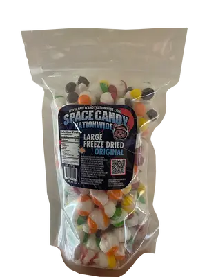Spacecandynationwidellc Freeze Dried Skittles Half Pound - Original Round Candies Snack Bite Sweet Bonbon