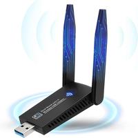 1300Mbps USB 3.0 Wireless Network Card, Dual Band USB 3.0 WiFi Wireless Network Dongle with 5dBi Dual Enhanced Antenna, Netwo...