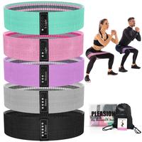 Fabric Resistance Bands for Working Out,5 Colours for Women&Men, Cloth Workout Bands Resistance Loop Exercise Bands for Legs ...