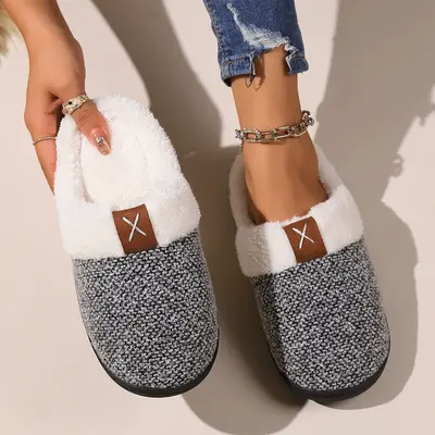Slippers for Women Men  Comfort Fuzzy Plush Lining Slip On House Shoes Indoor Outdoor Spooky Cartoon Halloween Ghost Slippers