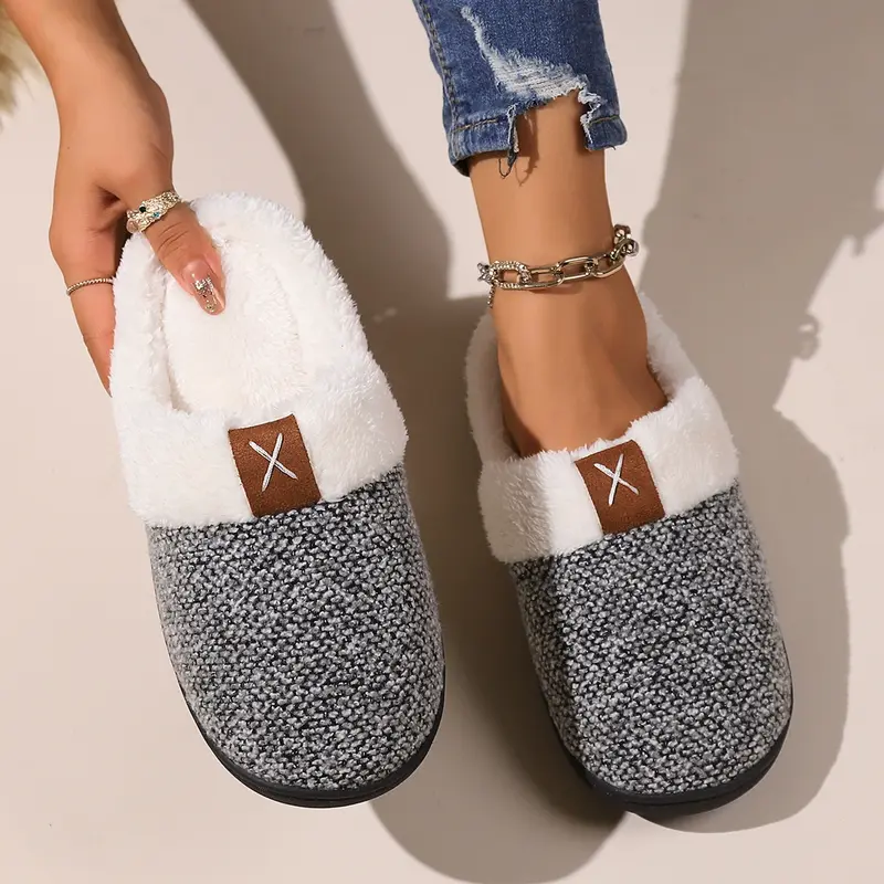 Slippers for Women Men  Comfort Fuzzy Plush Lining Slip On House Shoes Indoor Outdoor Spooky Cartoon Halloween Ghost Slippers