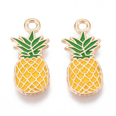 Fruit Alloy Enamel Pendants