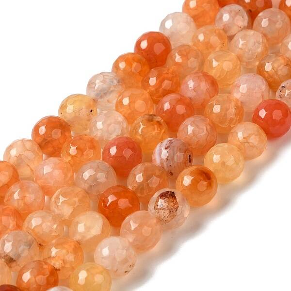Dyed & Heated Natural Dragon Veins Agate Beads Strands