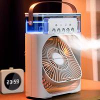 Portable Mist Fan with 7 Color LED Light, 600ML Tank Fan with 1/2/3 Hour Timer, 3 Speeds & 3 Mist Modes Fan for Home, Car, Of...