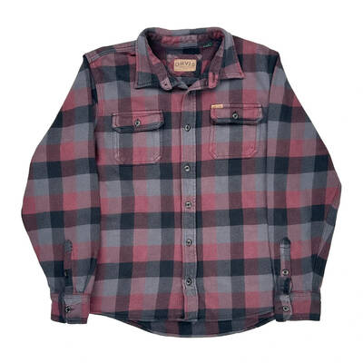 Orvis Checked Flannel Shirt - Large Multicoloured Cotton