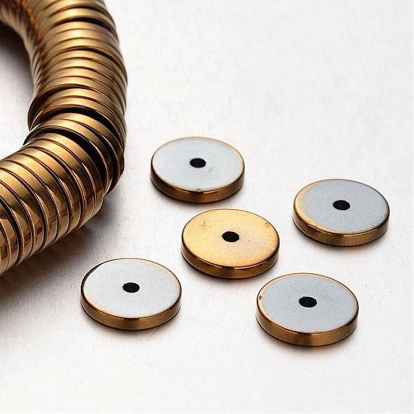 Electroplate Non-magnetic Synthetic Hematite Beads Strands