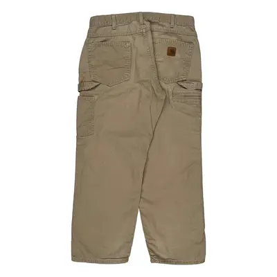 Workwear Carhartt Carpenter Trousers - 33W 28L Beige Cotton | Size: 33″ waist