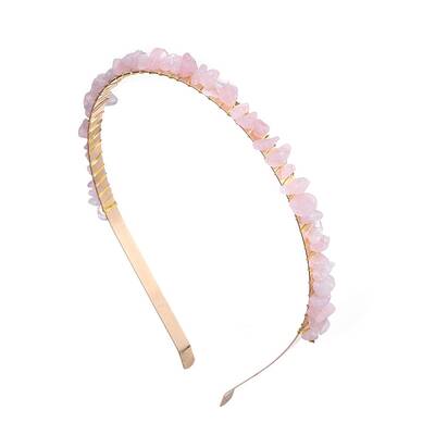Natural Rose Quartz Hair Bands