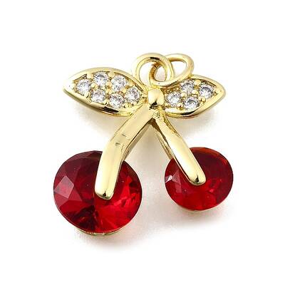 Brass Micro Pave Cubic Zirconia Pendants