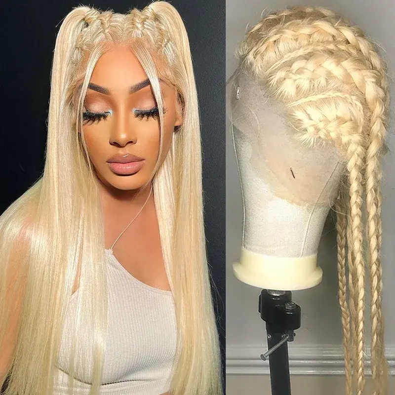 Full Lace Wig Blonde Straight Human Hair Wigs Brazilian Hair-AshimaryHair.com