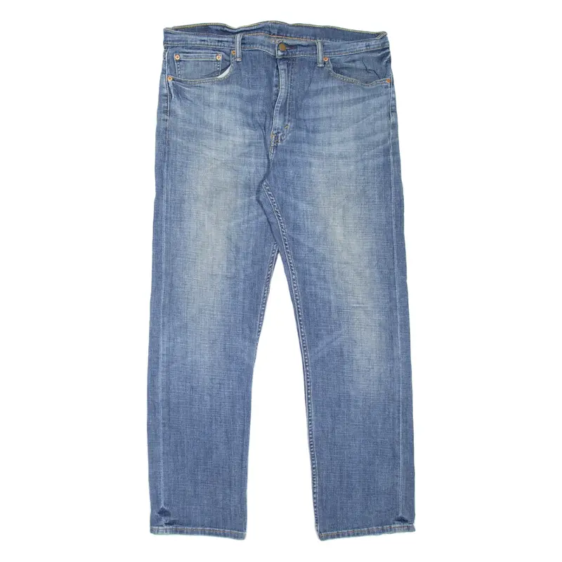 LEVI'S 505 Jeans Mens Blue Regular Straight Stone Wash W38 L32