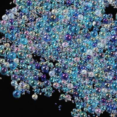 AB-Color Plated DIY 3D Nail Art Decoration Mini Glass Beads