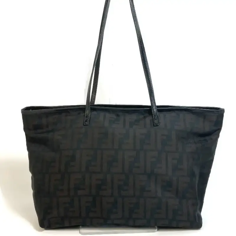 Pre-owned FENDI Nylon Shoulder Bags Tote Bag bag shawl FF Zucca Pattern with pouch fastener Nylon
