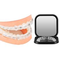Comfort Braces Set - Soft Mouthguard, Teeth Protector, Bracket Cover and Aligners with Portable Storage Case and Mirror