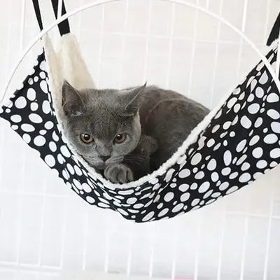 Plush Cat Hammock, Winter Warm Cat Bed, Fleeced Cat Cushion, Pet Supplies for Indoor Use, Cat Stuff, Cat Supplies, Warm Pet B...