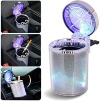 Car Ashtray With Lid Smell Proof, Portable Mini Car Trash,Portable Car Ashtray,Smokeless Stand Cylinder Cup Holder,Universal ...