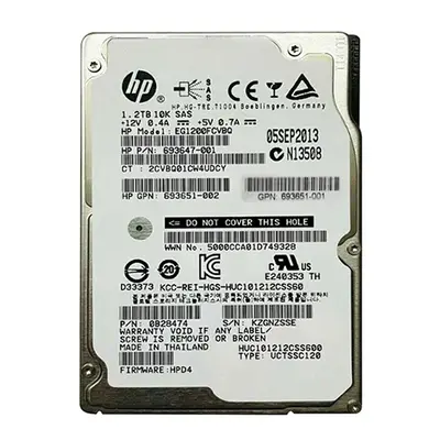 HUC101212CSS600 HGST 1.2TB 6Gb/s SAS 10000 2.5-inch 64MB Hard Drive