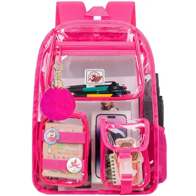 Clear Backpack, Heavy Duty Transparent Bookbag for Women and Men