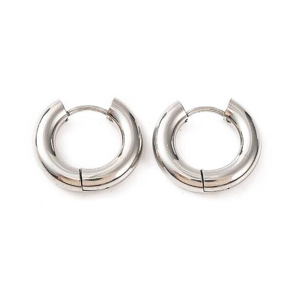 Non-Tarnish 304 Stainless Steel Hoop Earrings for Women