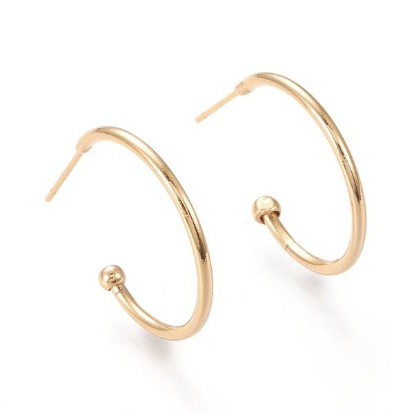 Brass Half Hoop Earrings