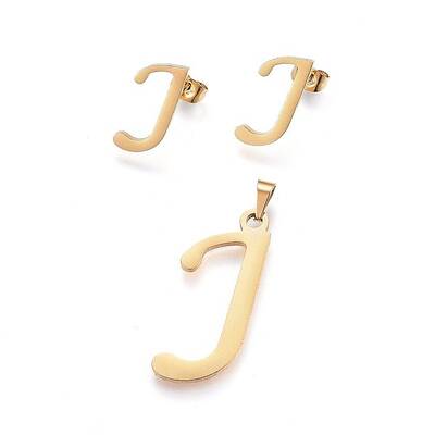 304 Stainless Steel Pendants and Stud Earrings Jewelry Sets