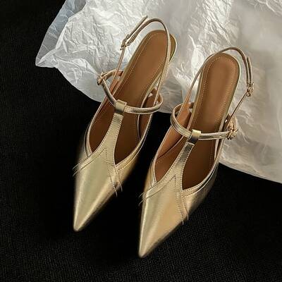 CHIKO Nellie Pointy Toe Stiletto T-Strap Shoes