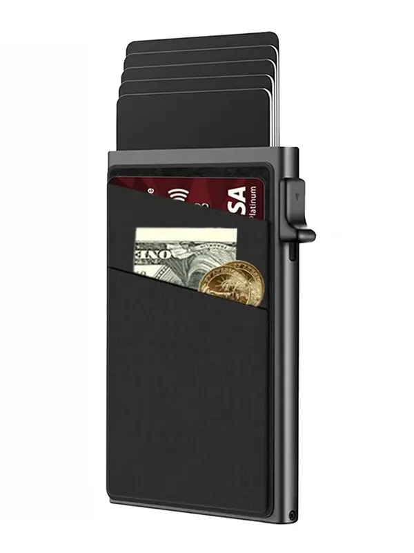 Men's Simple Plain Multi Card Slots Card Holder As Gift, Rfid Anti-magnetic Anti-theft Blocking Card Holder, Minimalist Casua...