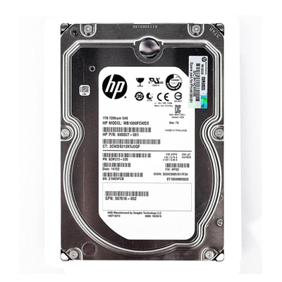 507618-002 HP 1TB 6Gb/s SAS 7200 3.5-Inch Hard Drive